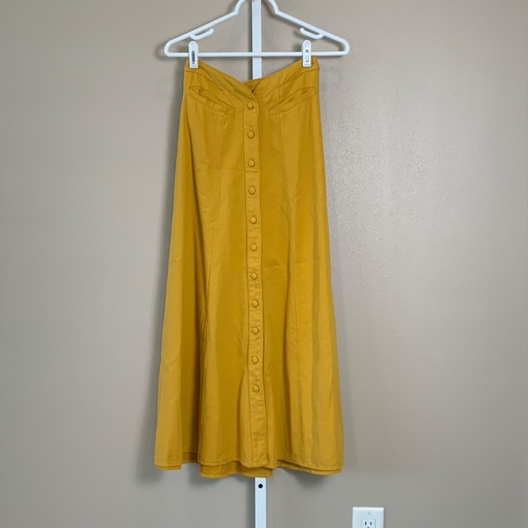 Anthropologie Maeve High-Waisted Button-Front Maxi Skirt - Picture 6 of 16